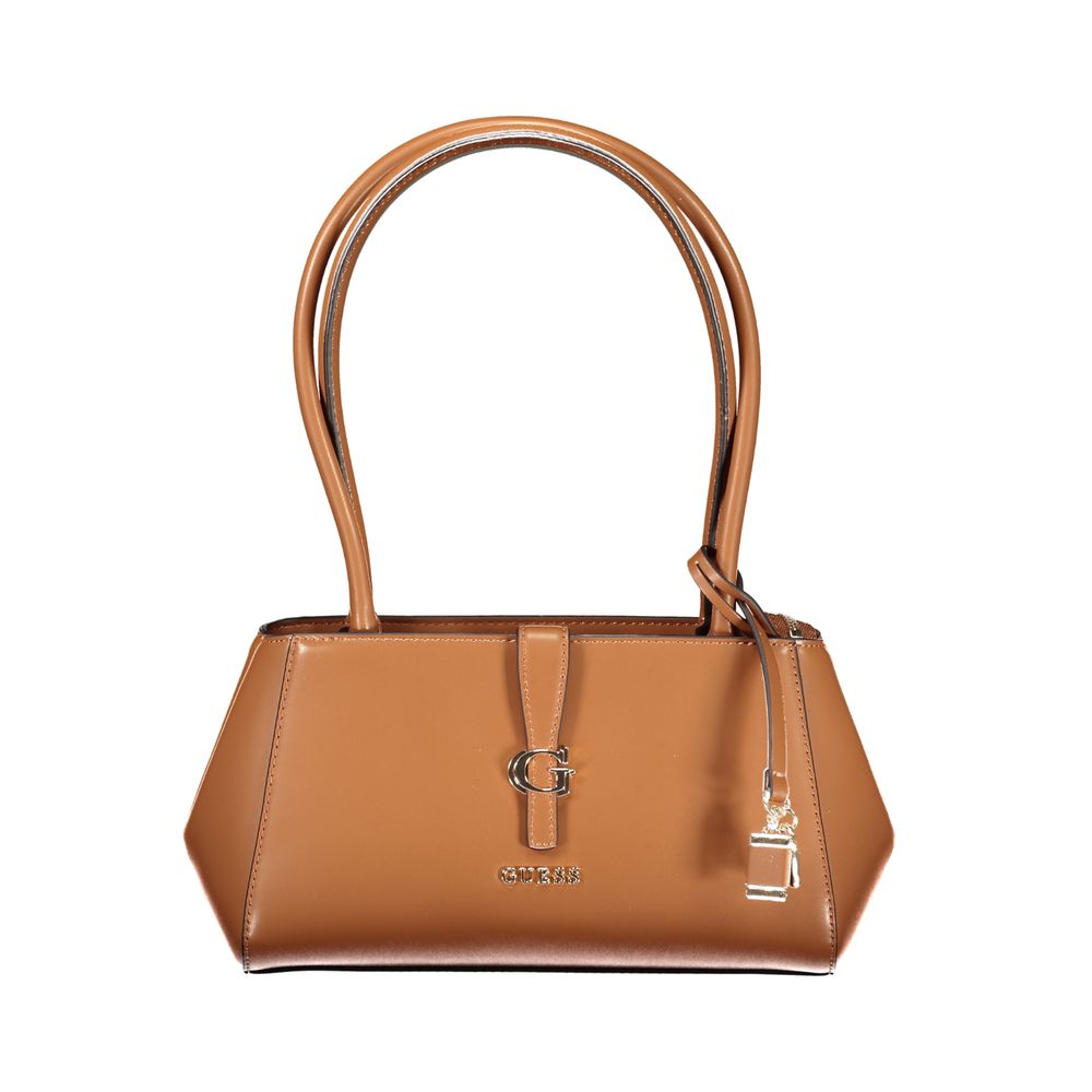Guess Jeans Carrie Shoulder Bag in Cognac Brown