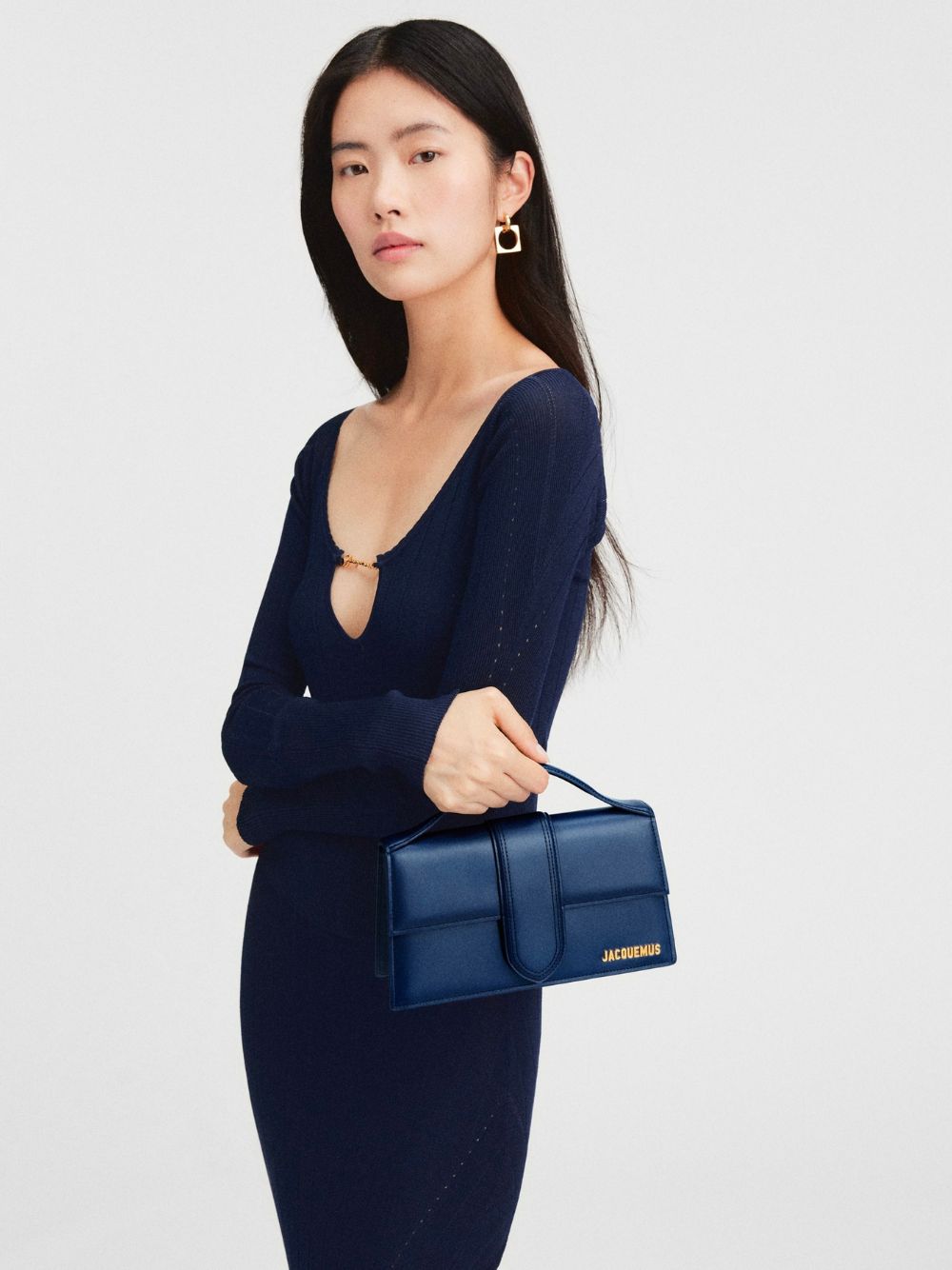 Jacquemus Le Grand Bambino Bag in Dark Navy
