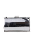 Jimmy Choo Zahra Clutch Silver Metallic Leather
