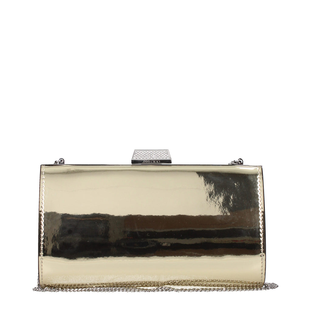 Jimmy Choo Zahra Clutch Gold Metallic Leather