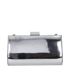 Jimmy Choo Zahra Clutch Silver Metallic Leather