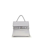 Moschino Tie Me Medium Handbag White Leather