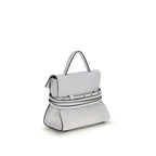 Moschino Tie Me Medium Handbag White Leather