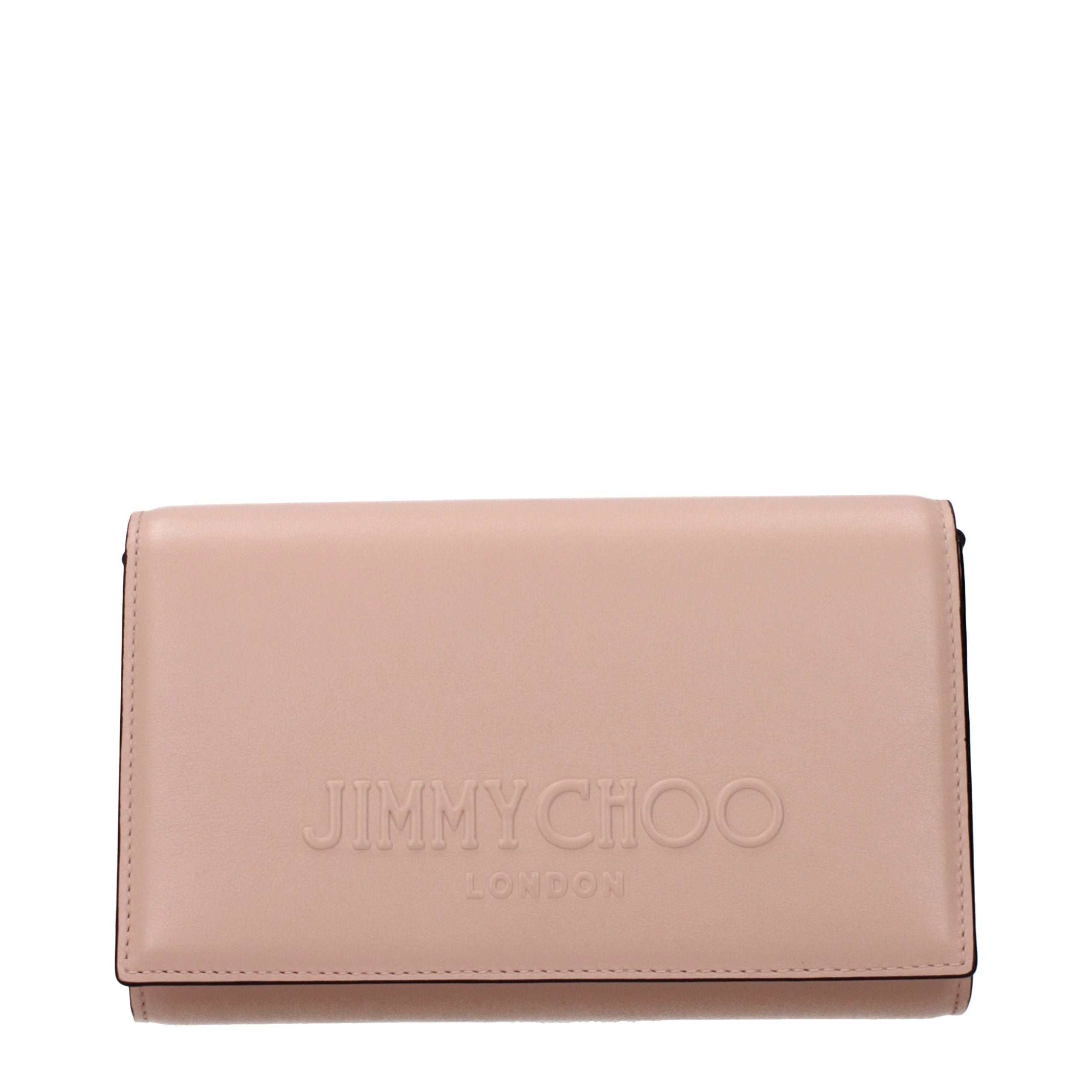 Jimmy Choo Avenue XB Clutch Bag Powder Pink Calf Leather