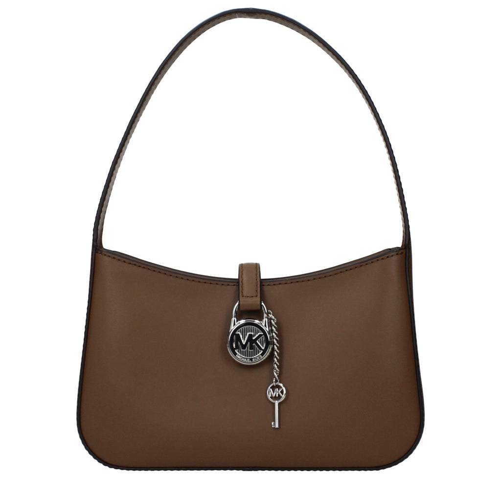 Michael Kors Lyra Small Leather Pochette Driftwood