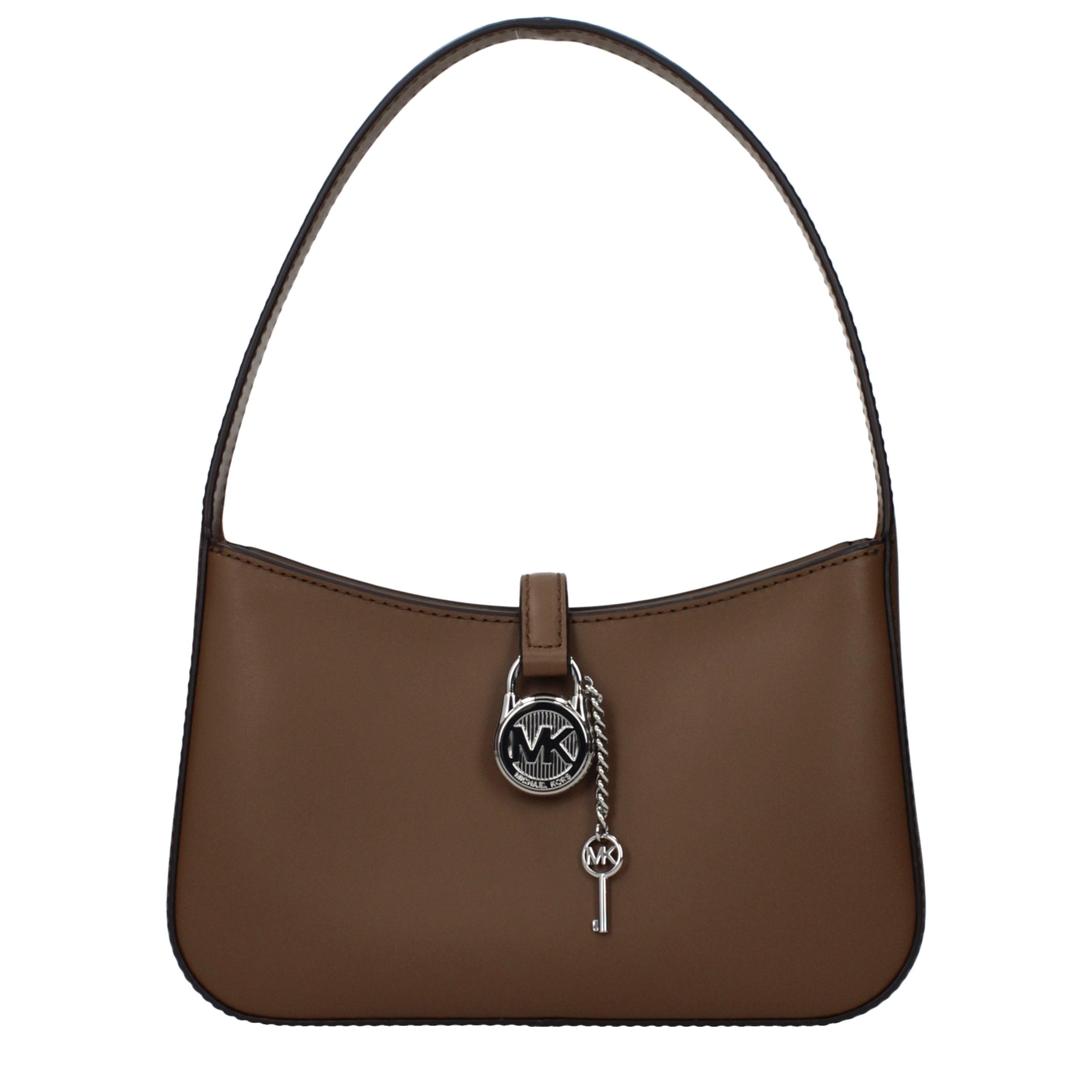 Michael Kors Lyra Small Leather Pochette Driftwood