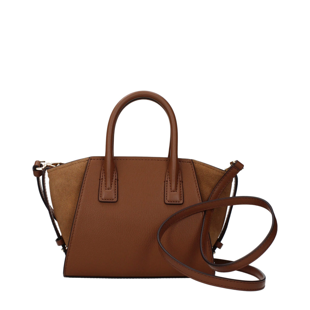 Michael Kors Avril Extra-Small Leather and Suede Satchel Luggage