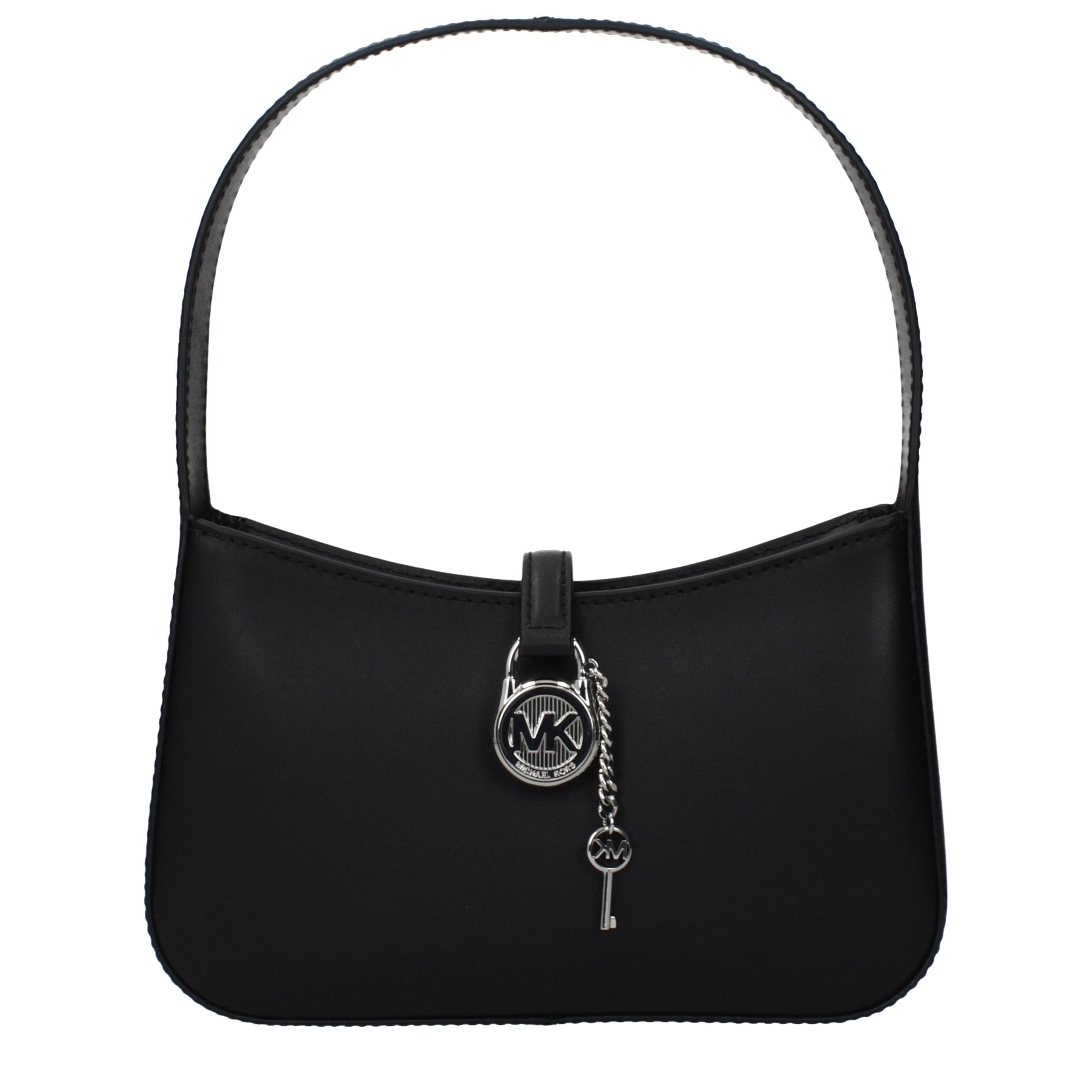 Michael Kors Lyra Medium Leather Shoulder Bag Black