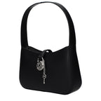 Michael Kors Lyra Medium Leather Shoulder Bag Black
