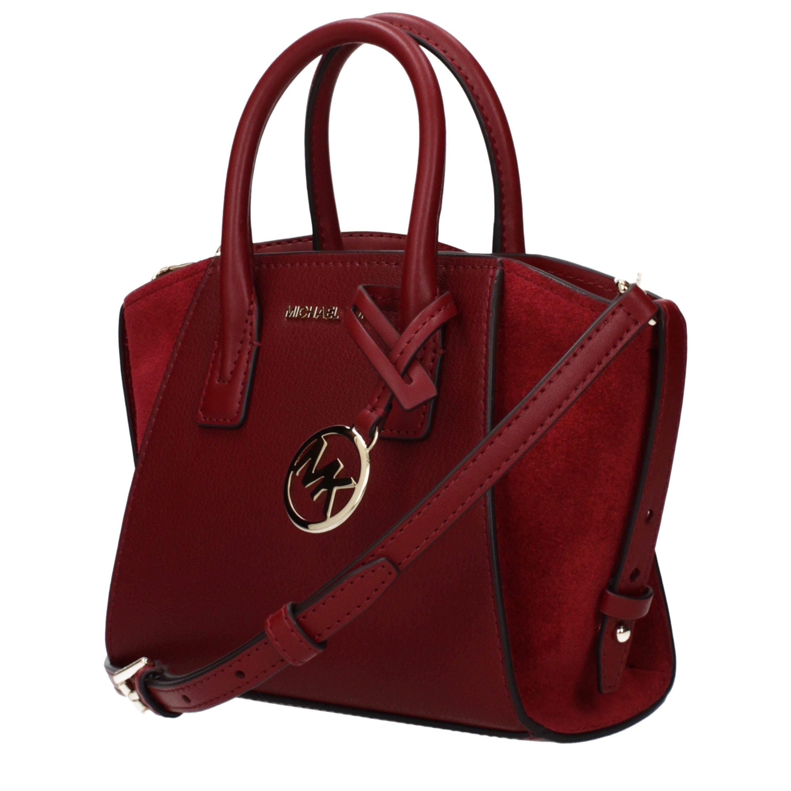 Michael Kors Avril Extra-Small Leather Satchel Cherry
