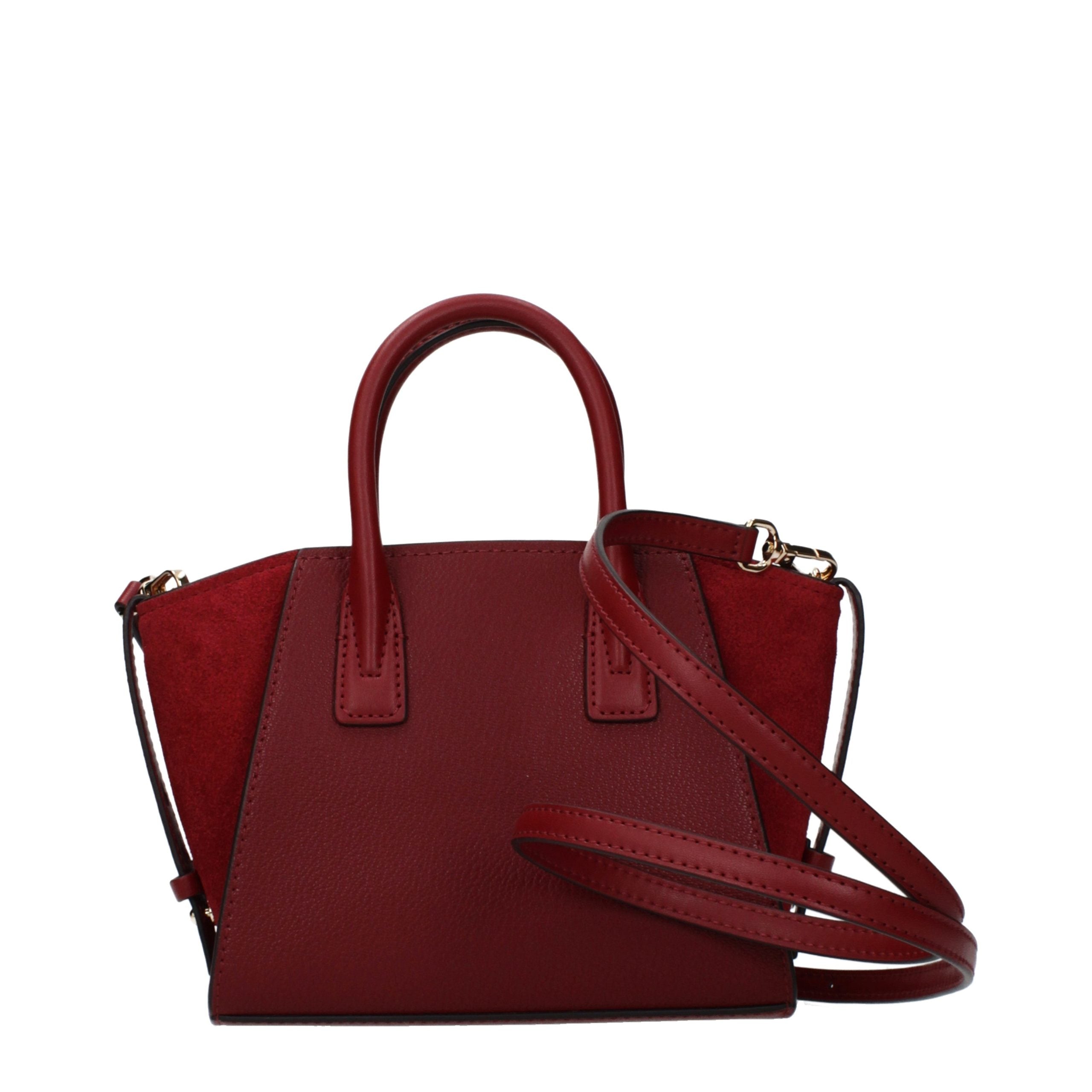 Michael Kors Avril Extra-Small Leather Satchel Cherry
