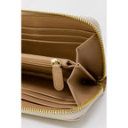 Love Moschino Beige Quilted Zip Around Wallet