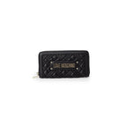 Love Moschino Black Quilted Zip Around Wallet