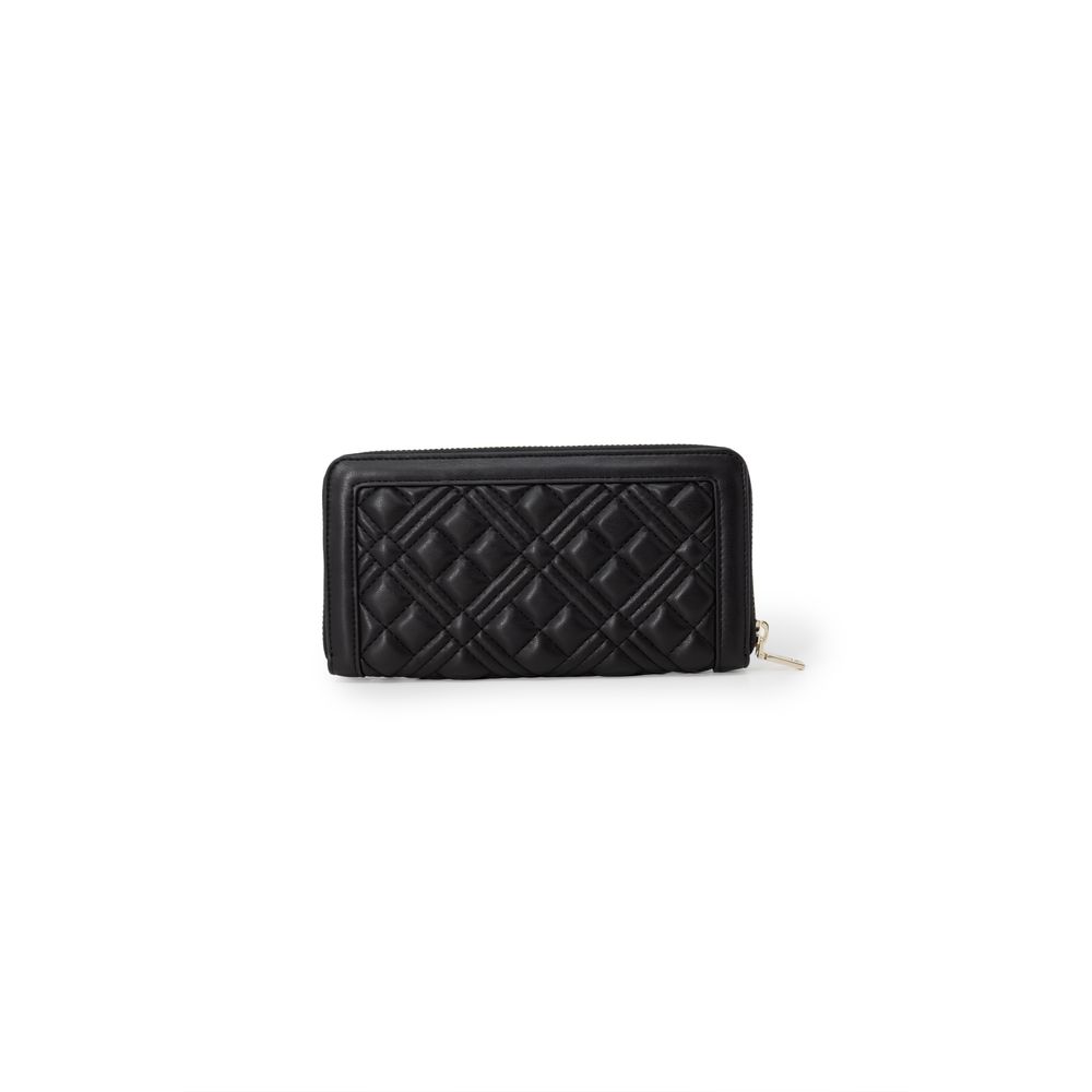 Love Moschino Black Quilted Zip Around Wallet