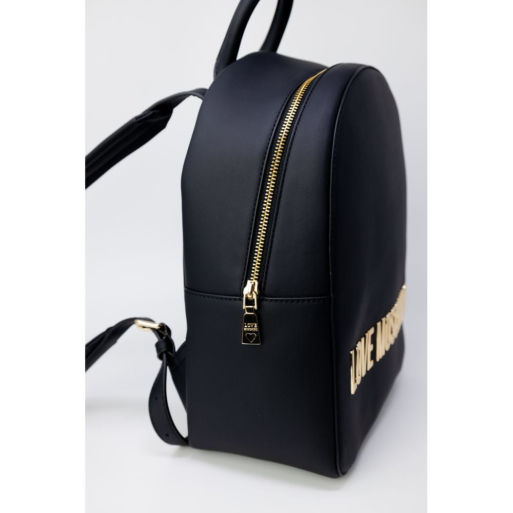 Love Moschino Black Logo Backpack