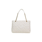 Love Moschino Large Ivory Quilted Chain Shoulder Bag