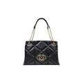 Love Moschino Large Black Quilted Chain Tote Bag