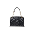 Love Moschino Large Black Quilted Chain Tote Bag