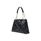 Love Moschino Large Black Quilted Chain Tote Bag