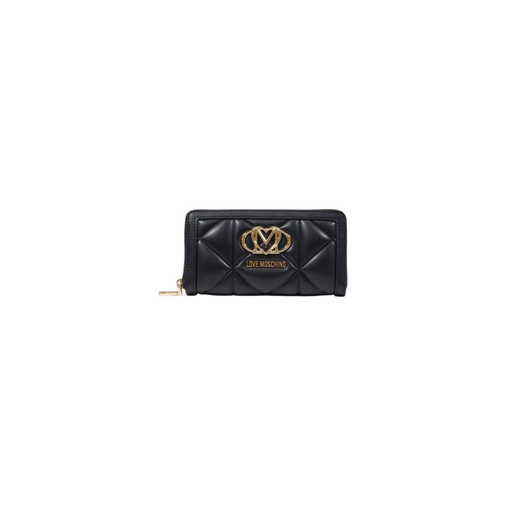 Love Moschino Black Quilted Zip Around Wallet