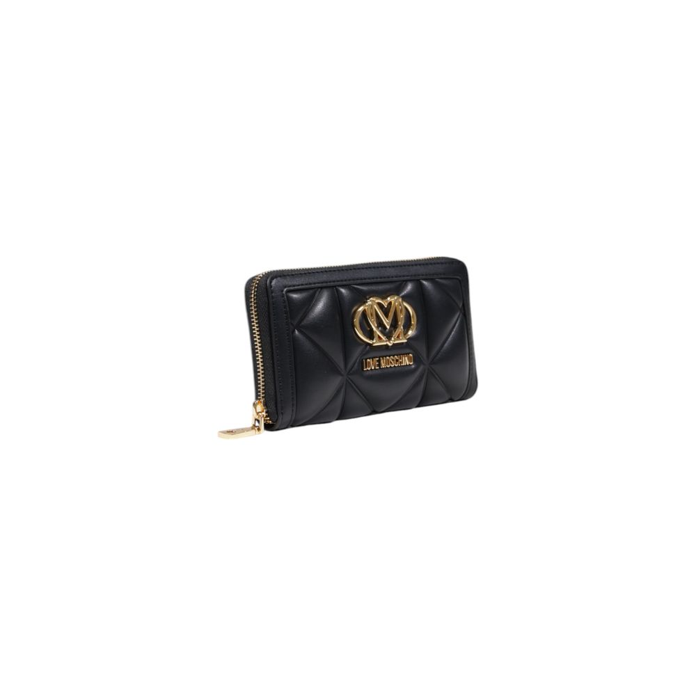Love Moschino Black Quilted Zip Around Wallet
