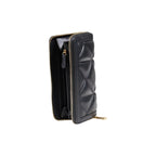 Love Moschino Black Quilted Zip Around Wallet