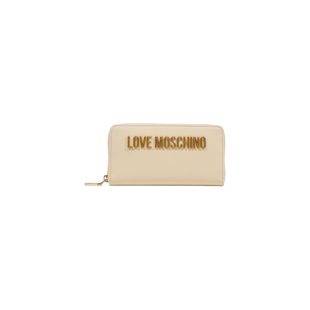 Love Moschino Beige Zip Around Wallet