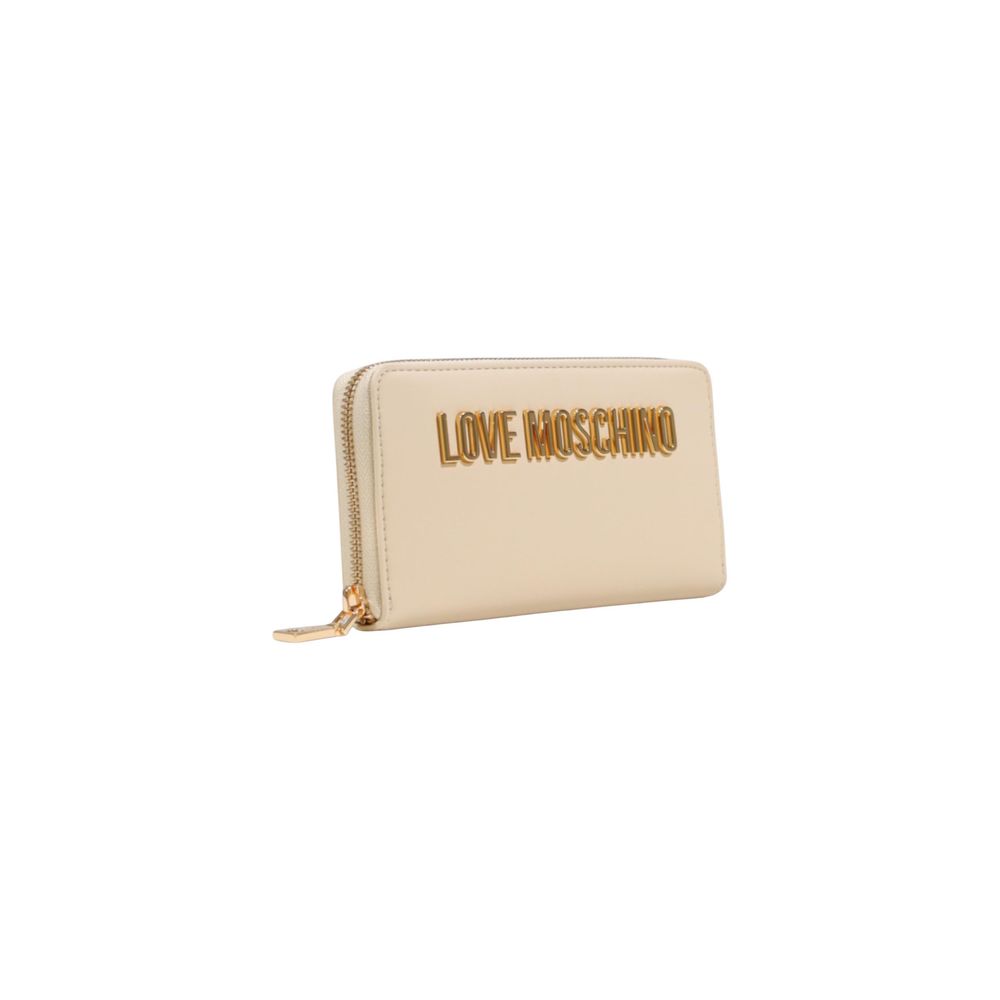 Love Moschino Beige Zip Around Wallet