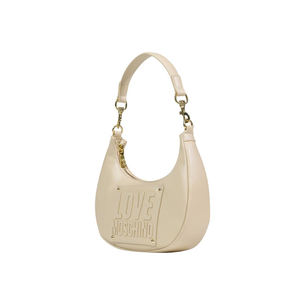 Love Moschino Small Cream Shoulder Bag