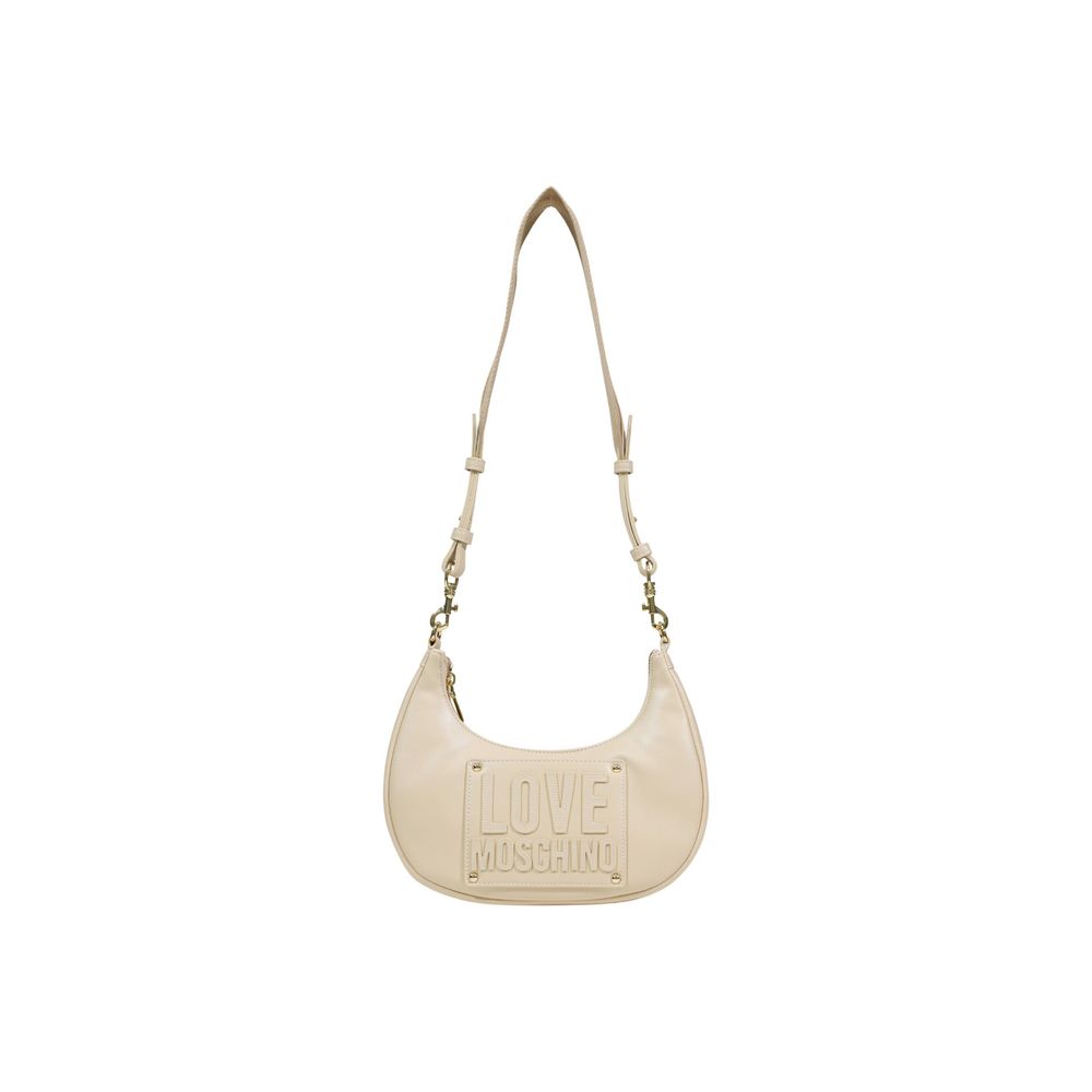 Love Moschino Small Cream Shoulder Bag