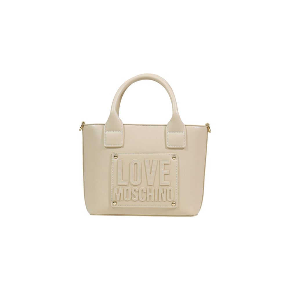 Love Moschino Small Cream Top Handle Bag