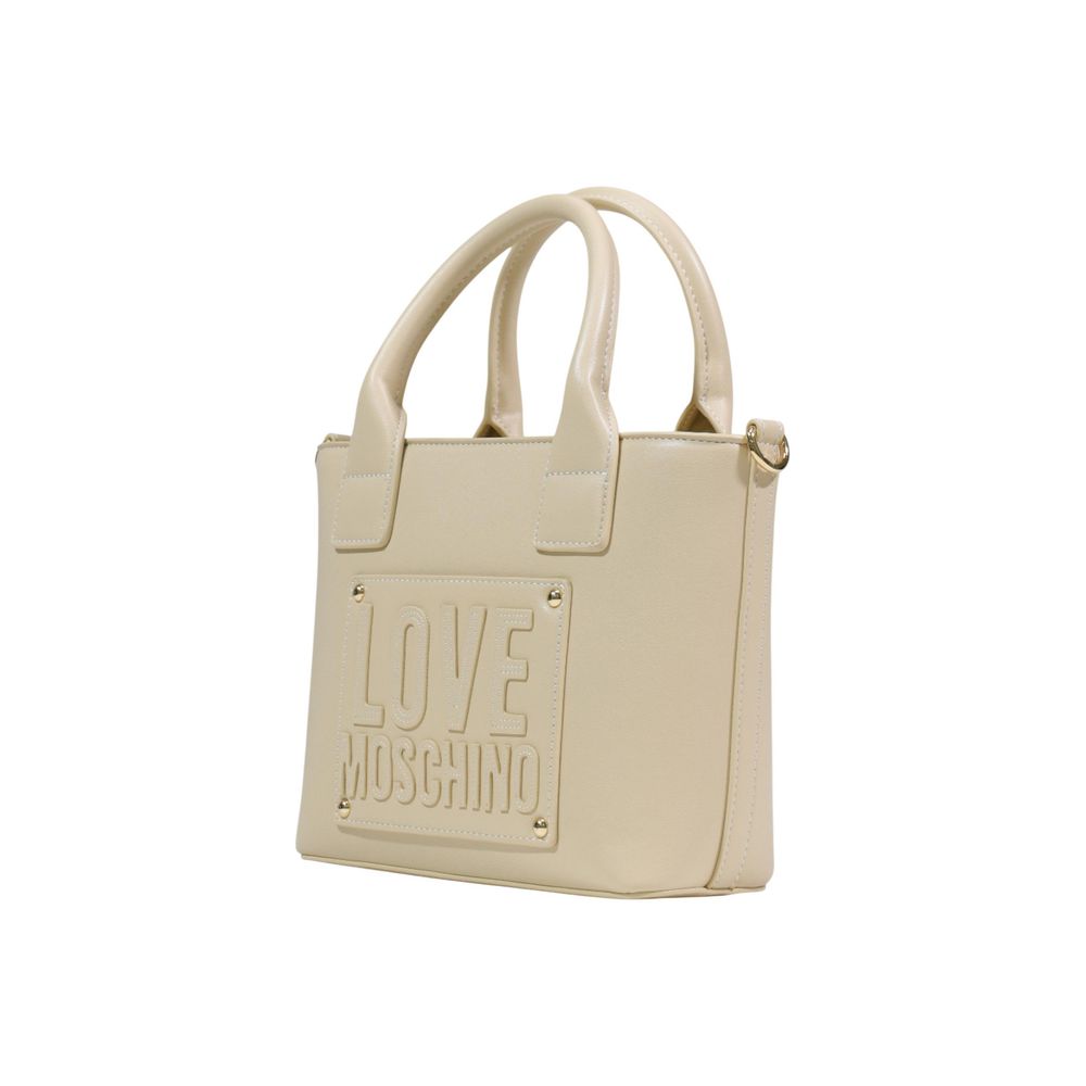 Love Moschino Small Cream Top Handle Bag