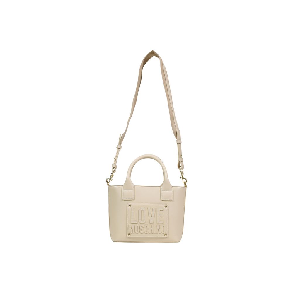 Love Moschino Small Cream Top Handle Bag