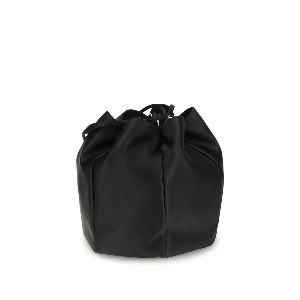 Prada Satin Mini Bucket Bag with Logo