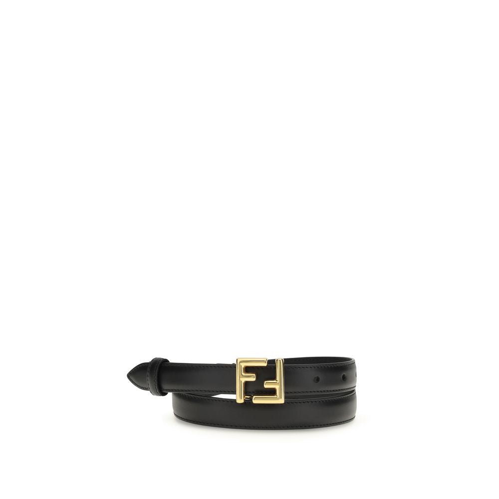 Fendi FF Black Calf Leather Belt