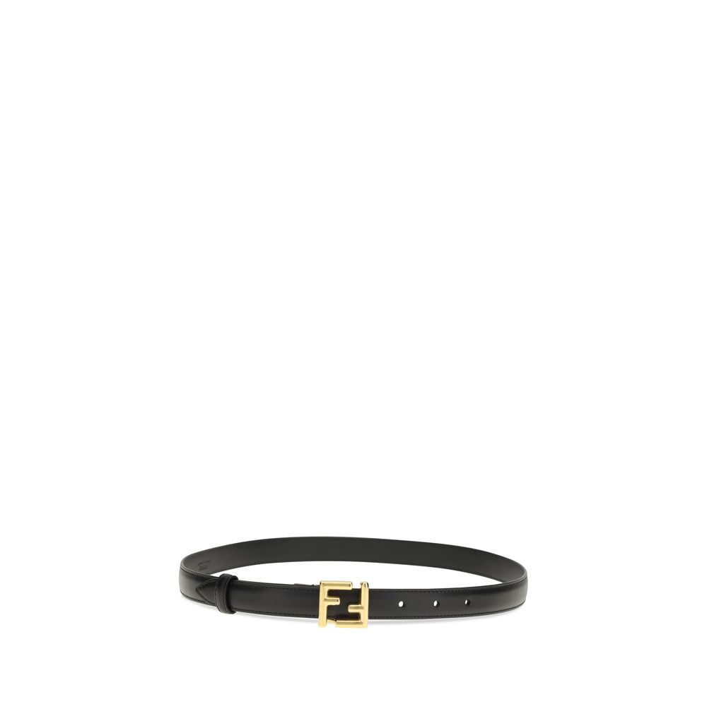Fendi FF Black Calf Leather Belt