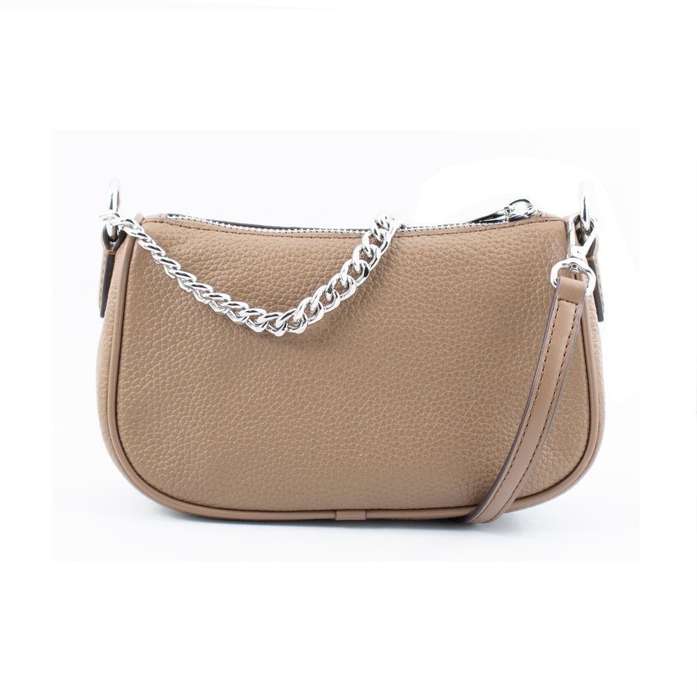 Michael Kors Carmela Medium Leather Shoulder Bag Driftwood