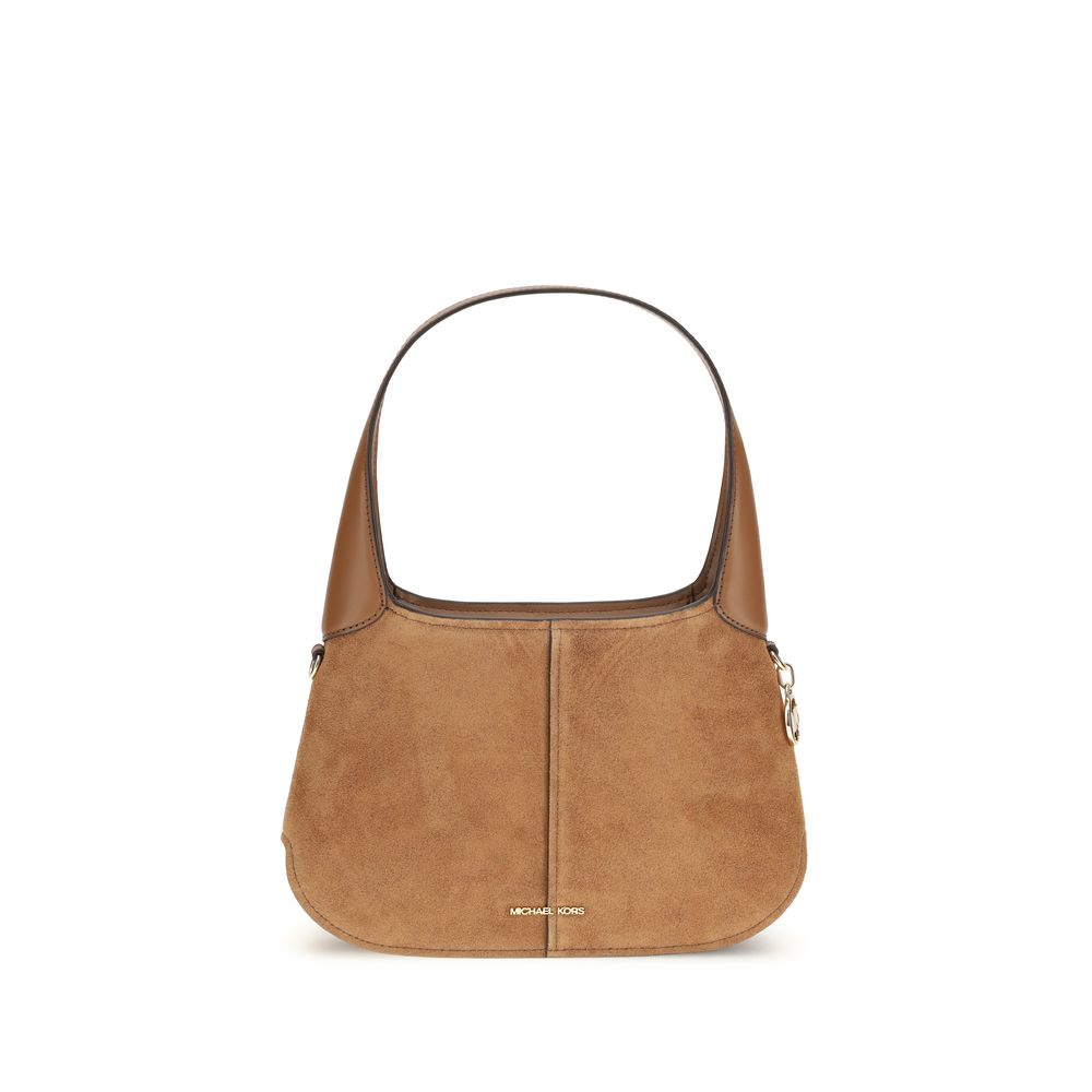 Michael Kors Alice Small Suede Shoulder Bag Camel