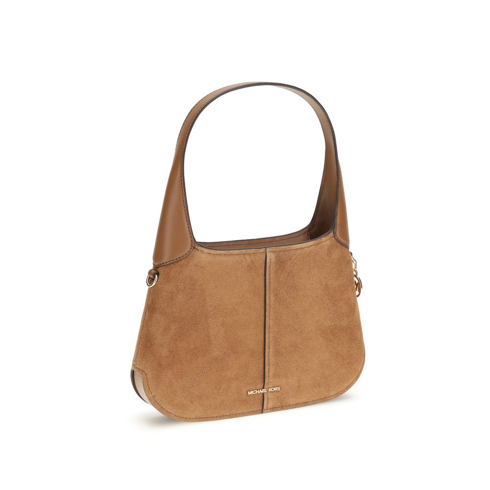 Michael Kors Alice Small Suede Shoulder Bag Camel