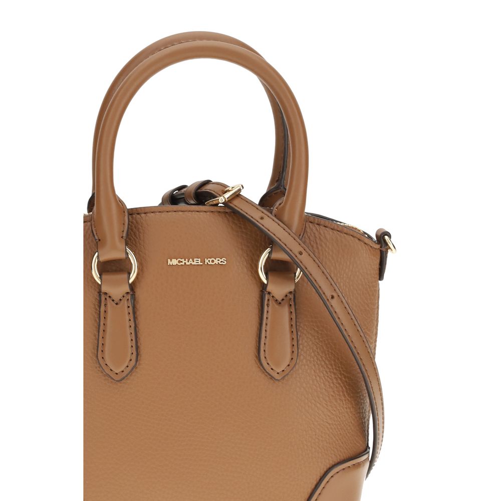 Michael Kors Murphy Small Leather Satchel Bag Camel