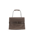 Moschino Tie Me Medium Handbag Taupe Leather