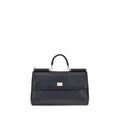 Dolce & Gabbana Large My Sicily Leather Handbag in Black