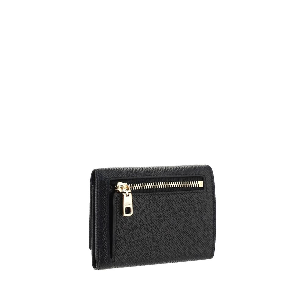 Dolce & Gabbana Dauphine Calfskin Wallet in Black