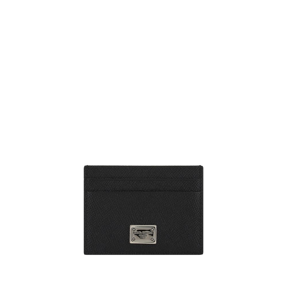 Dolce & Gabbana Dauphine Calfskin Card Holder in Black