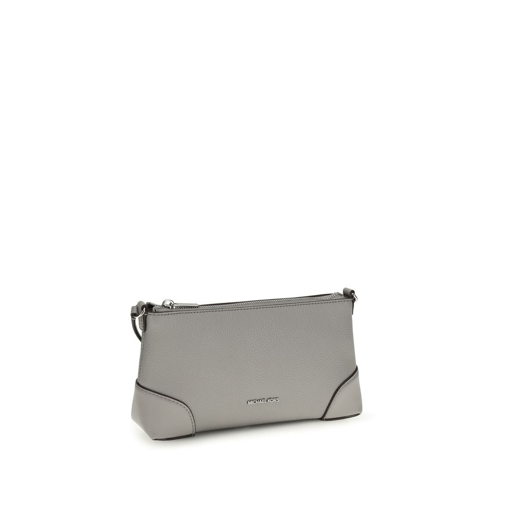 Michael Kors Murphy Medium Leather Shoulder Bag Pearl Grey