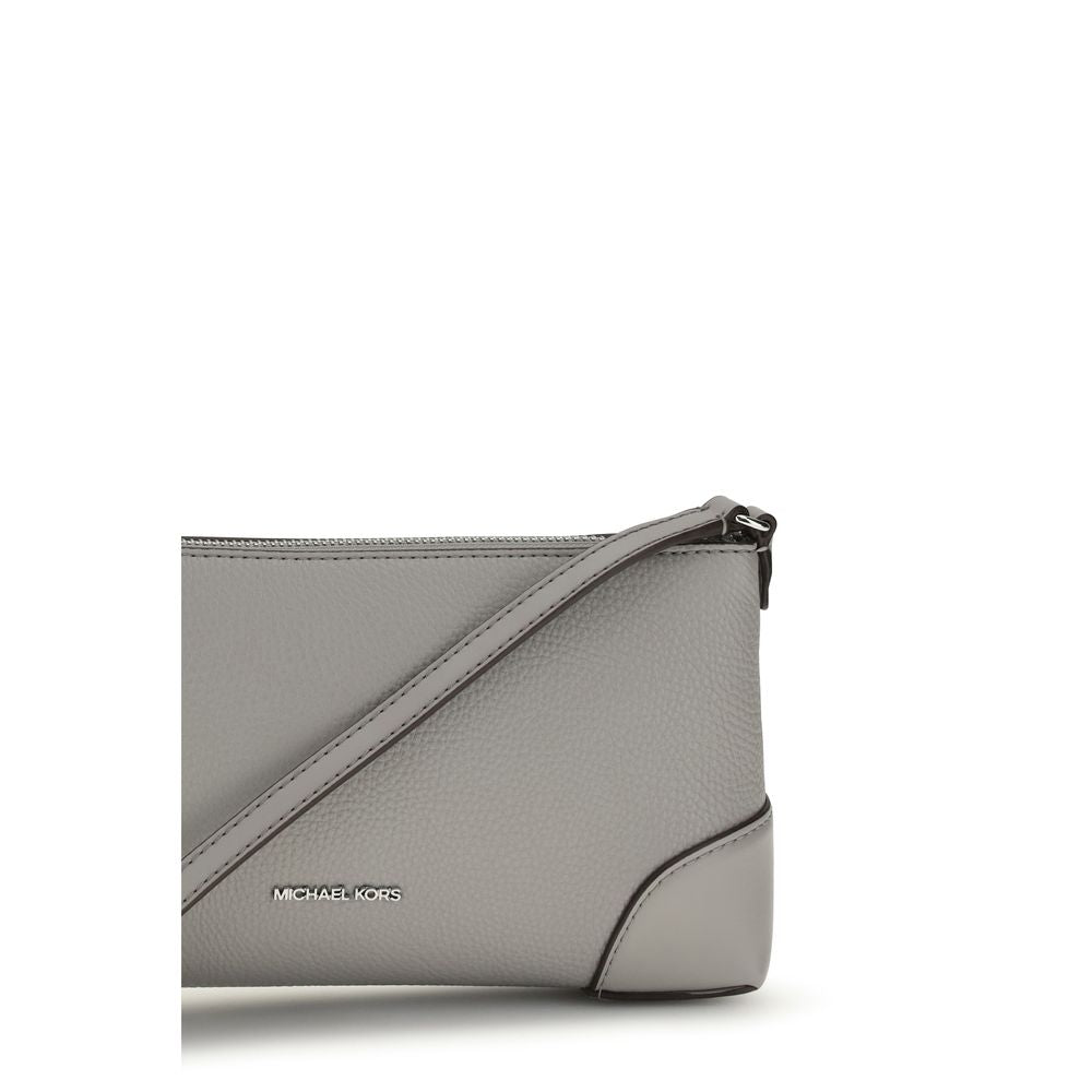 Michael Kors Murphy Medium Leather Shoulder Bag Pearl Grey