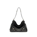 Givenchy Voyou Large Shoulder Bag in Black Shiny Calfskin