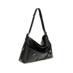 Givenchy Voyou Large Shoulder Bag in Black Shiny Calfskin