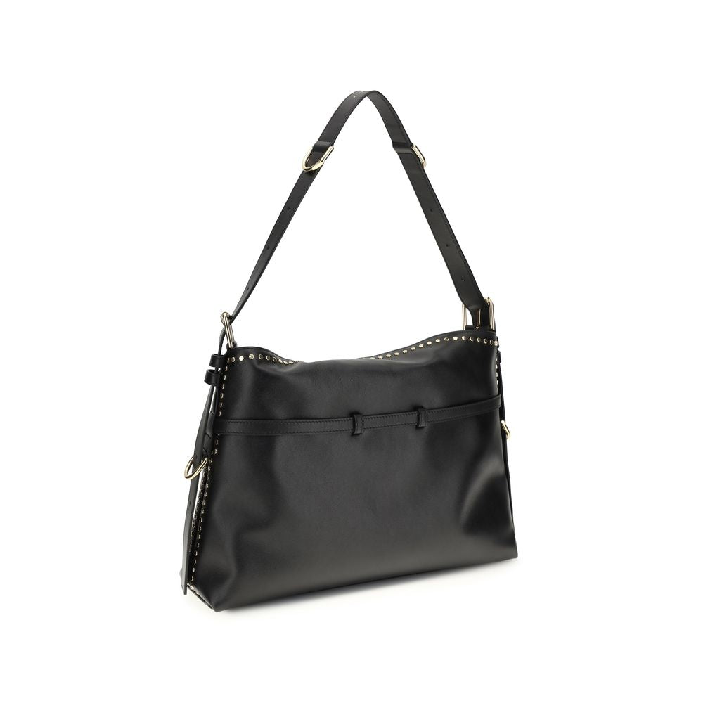 Givenchy Voyou Large Shoulder Bag in Black Shiny Calfskin
