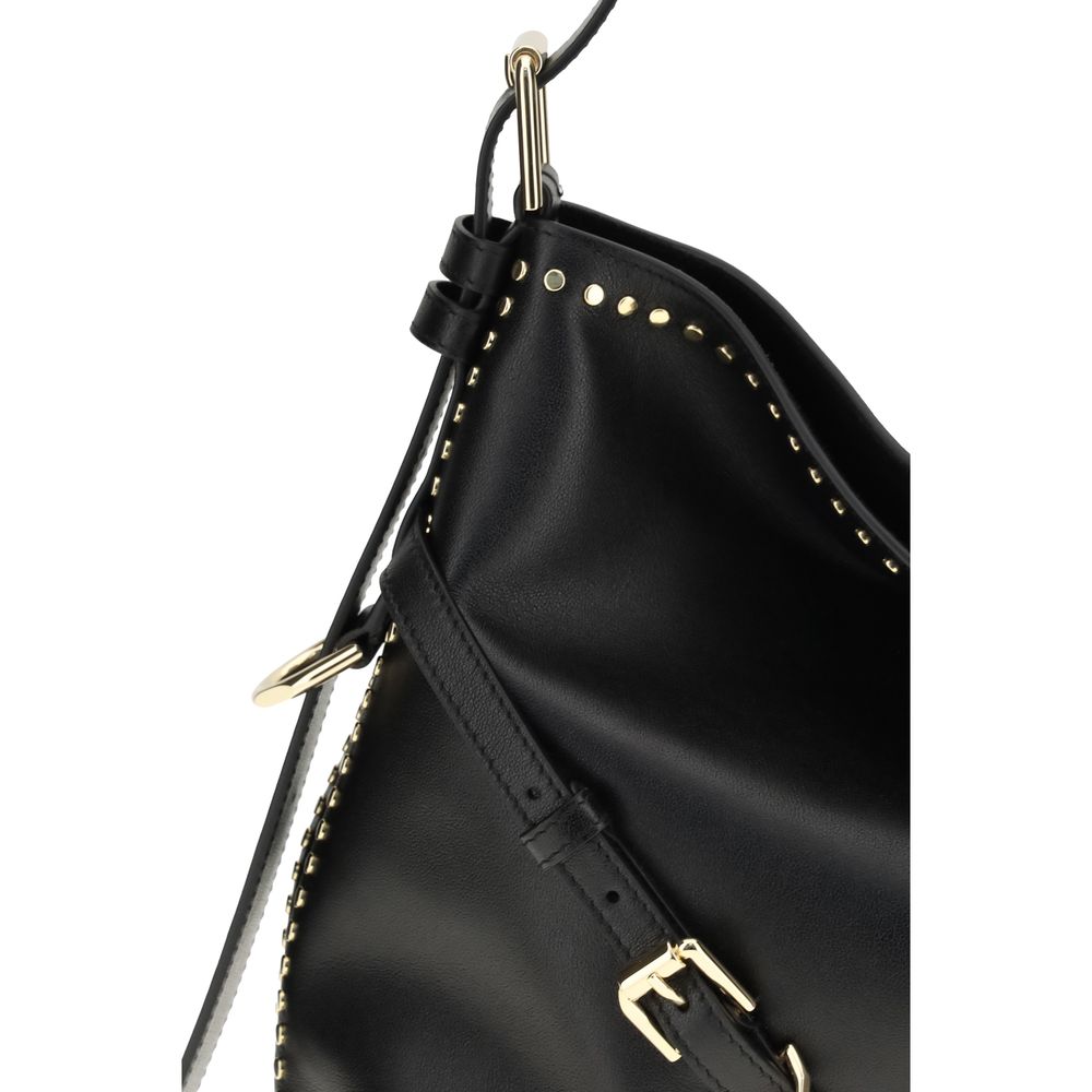 Givenchy Voyou Large Shoulder Bag in Black Shiny Calfskin